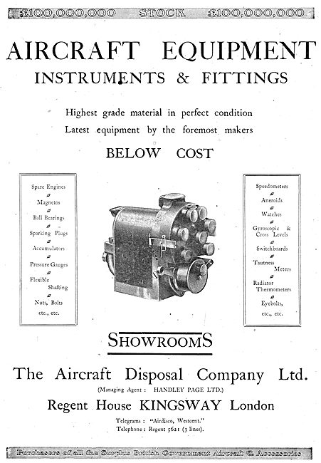 ADC Aircraft - Airdisco - Aircraft Disposal Company. Instruments 