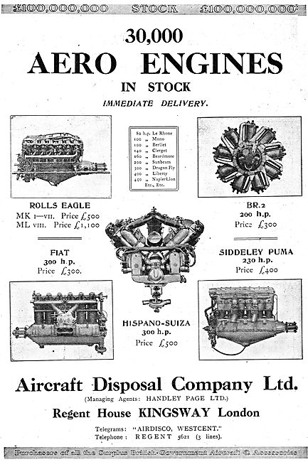 ADC Aircraft - Airdisco - 30,000 Aero Engines In Stock           