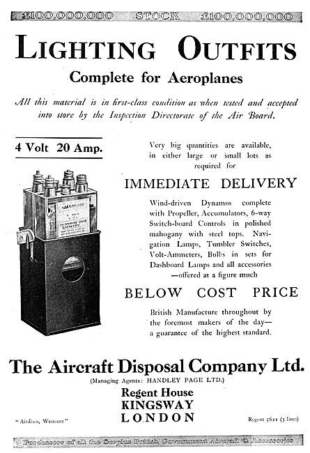 ADC Aircraft - Airdisco - Aircraft Disposal Company 1920         