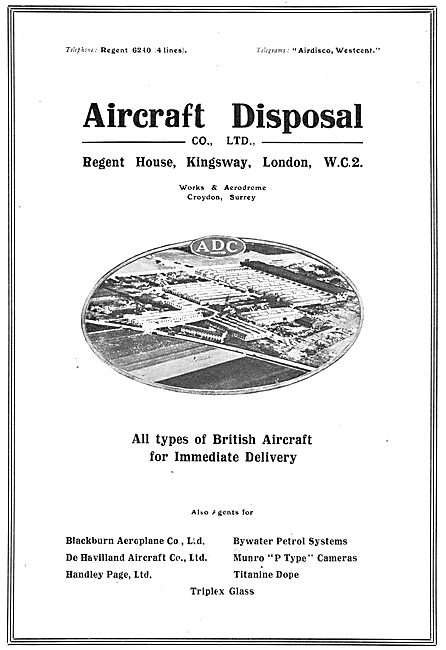 Aircraft Disposal Company  - All Types Of British Aircraft       