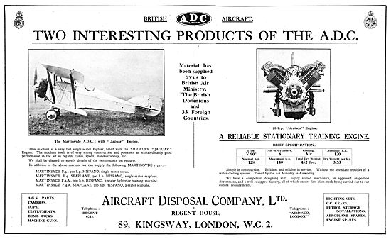 ADC Aircraft & Aero Engines - Airdisco - Martinsyde ADC1         