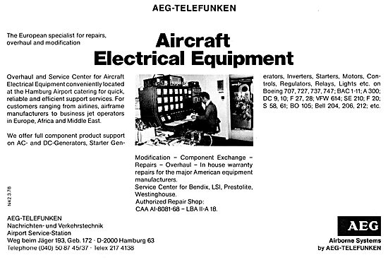 AEG-Telefunken Electronic & Radar Equipment                      