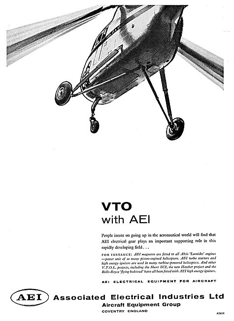 AEI Electrical Equipment For Aircraft. AEI Magnetos Alvis        