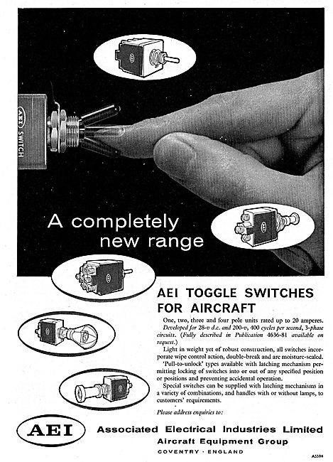 AEI Toggle Switches For Aircraft                                 