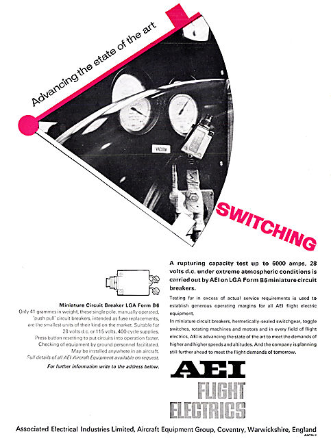 AEI. Associated Electrical Industries. Aircraft Electrics        