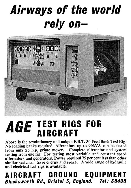 AGE Aircraft Electrical & Hydraulic System Test Rigs             