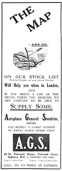 Aeroplane General Sundries. Aircraft Parts Stockists. 1917       