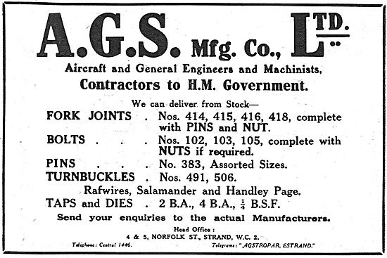 Aeroplane General Sundries Ltd - Fulwood Place Holborn           