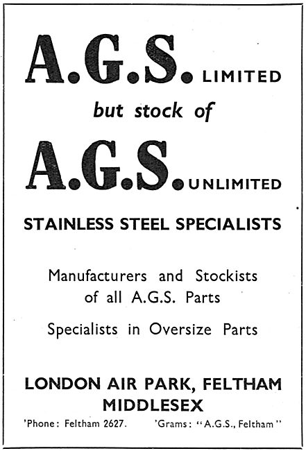 AGS Ltd: AGS Parts - Stainless Steel Specialists                 