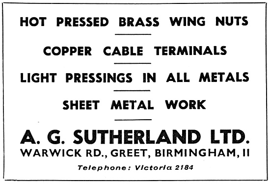 A.G.Sutherland Ltd - Aeronautical Parts & Sheet Metal Work       