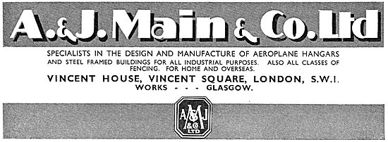 A. & J.Main Designers & Constructors Of Aeroplane Hangars        