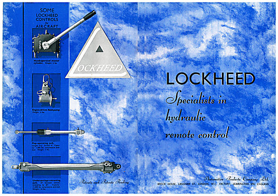 Lockheed Hydraulic Controls For Aircraft                         