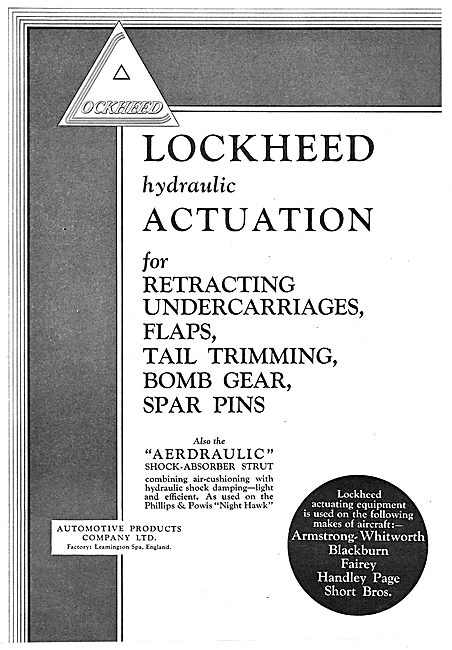 Lockheed Hydraulic Actuation                                     