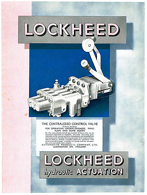 Lockheed Hydraulic Components For Aircraft                       