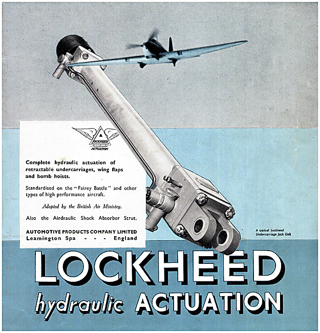 Lockheed Hydraulic Actuation Systems For Aircraft                