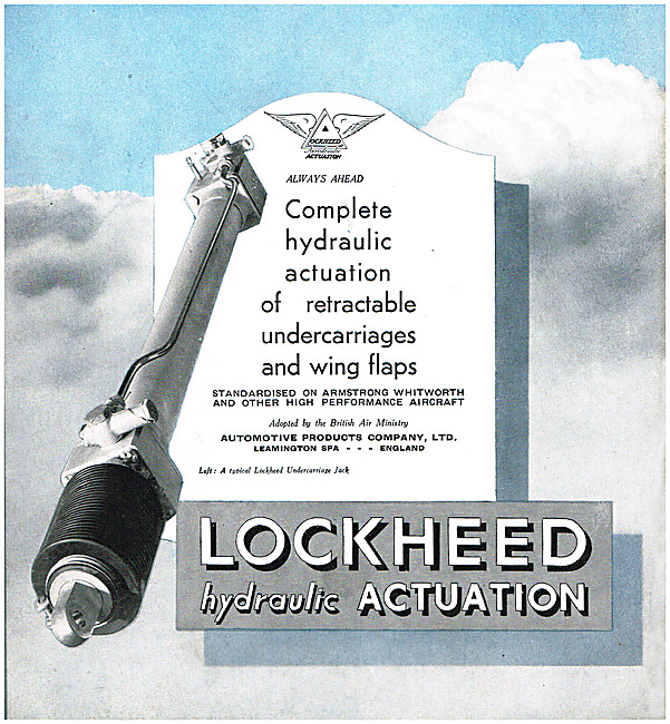 Lockheed Hydraulic Actuation Systems For Aircraft                