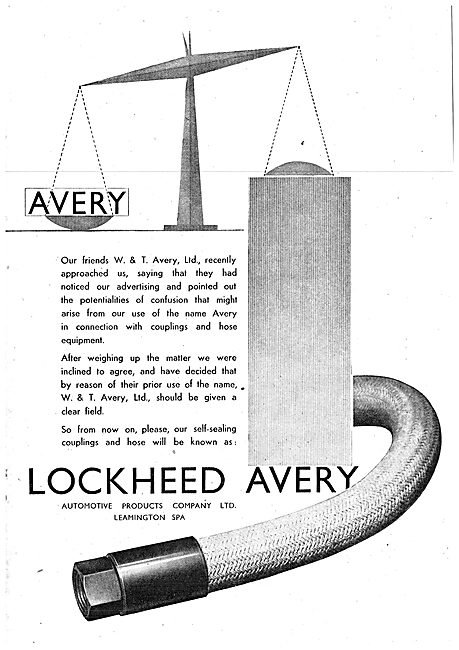 Automotive Products Lockheed Avery Couplings                     