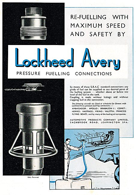 Lockheed Avery Pressure Fuelling Connections 1949                