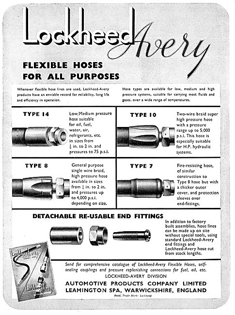 Automotive Products- Lockheed Avery Flexible Hoses & Couplings   