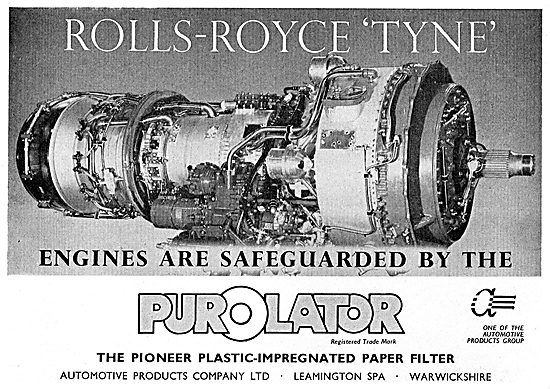 Automotive Products - Purolator Filters For The Rolls-Royce Tyne 