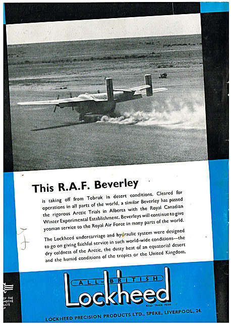 The RAF's Blackburn Beverelys Depend On Lockheed Hydraulics      