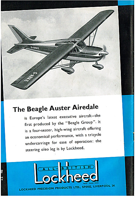 The  Beagle Auster Airedale Uses Lockheed Hydraulic Components   