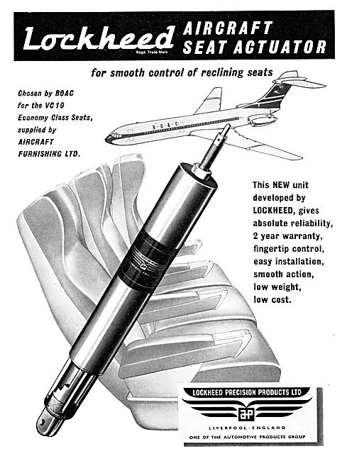 Automotive Products- Lockheed Aircraft Reclining Seat Actuators  