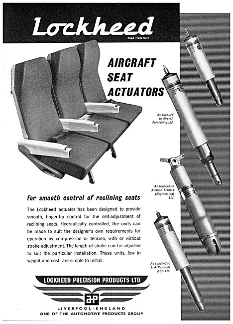 Automotive Products- Lockheed Aircraft Seat Actuators            