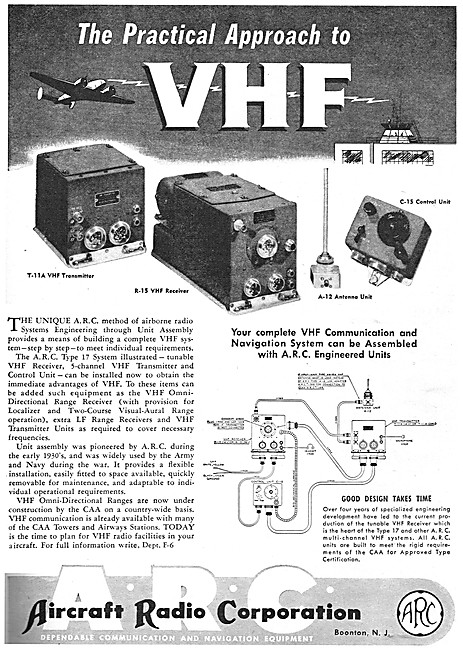 ARC Aircraft Radio Corporation - ARC VHF Comms                   