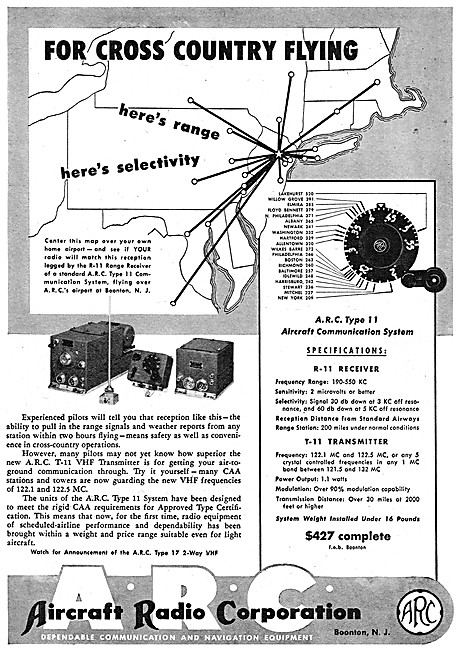 ARC Aircraft Radio Corporation - ARC Type 11 Comms               