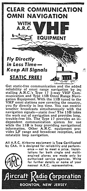 ARC Aircraft Radio Corporation ARC VHF NAV/COM                   