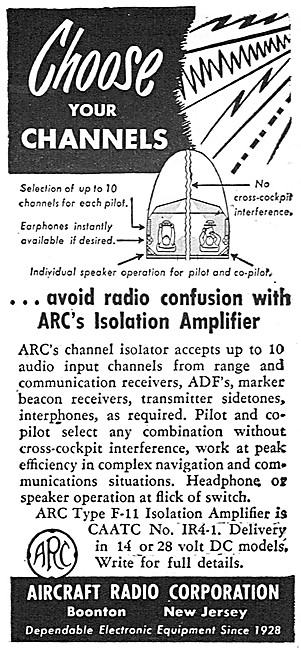 ARC Aircraft Radio Corporation. ARC Type F-11 Isolation Amplifier