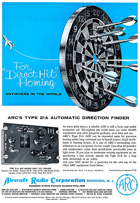 ARC Aircraft Radio Corporation ARC Type 21A ADF                  