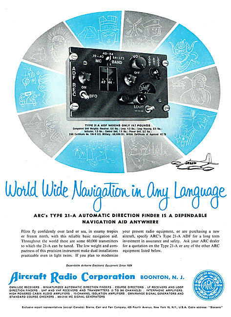 ARC Aircraft Radio Corporation ARC Type 21A ADF                  