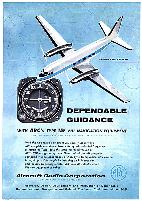 ARC Aircraft Radio Corporation.  ARC Type 15F  VHF Navigation VOR