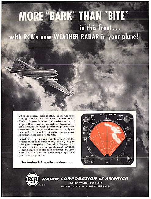 ARC Aircraft Radio Corporation. ARC AVQ-50 Weather Radar         