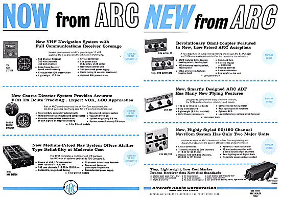ARC Aircraft Radio Corporation - ARC Avionics 1962               