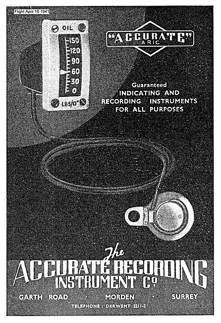 Accurate ARIC Aircraft Oil Pressure Gauge                        