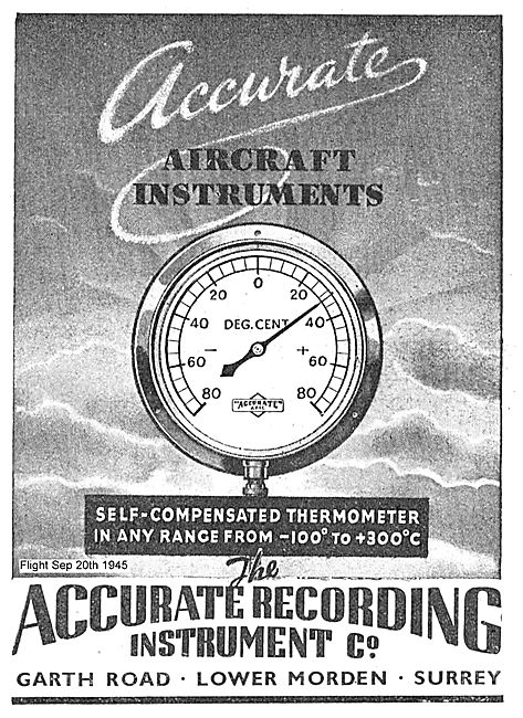 ARIC Aircraft Instruments. Self Compensated Thermometer.         