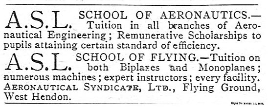 Aeronautical Syndicate Ltd: ASL School Of Aeronautics            