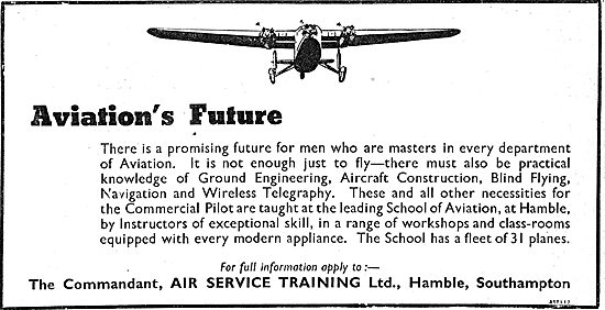 Air Service Training Hamble - Wireless & Flying Training         