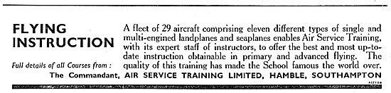 Air Service Training Hamble - Flying Training                    