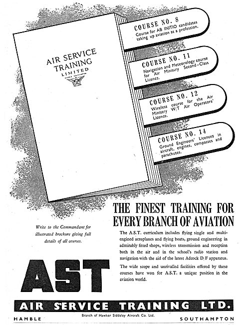 Air Service Training. AST Flying Training. Aircrew Training      