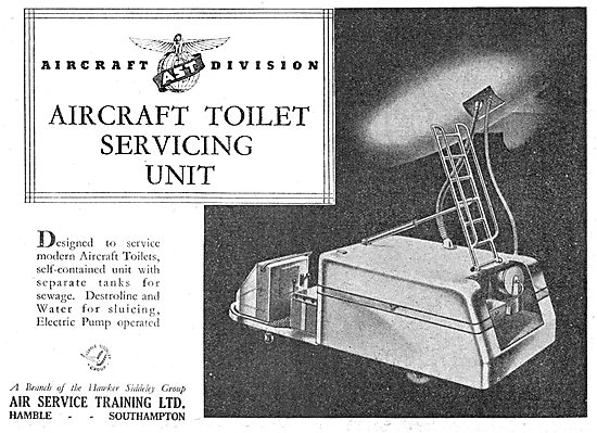 Air Service Training Hamble. Aircraft Toilet Servicing Unit      