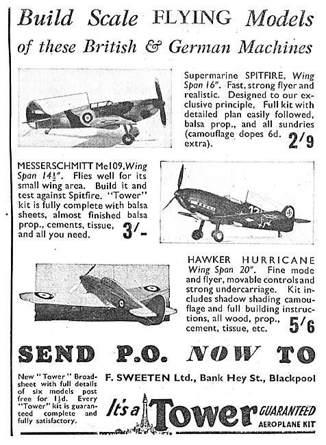 A.Sweeten: Tower Scale Flying Model Aircraft.                    