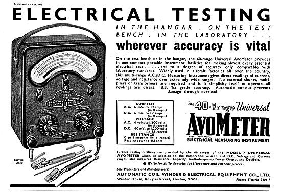 The 40 Range Universal AvoMeter                                  