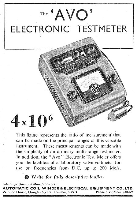 AVO Electronic Testmeter                                         