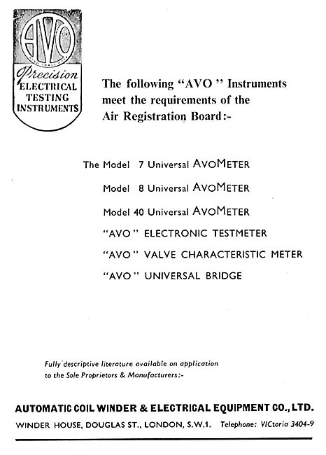 Model 7 Universal AvoMeter - AVO Electrical Testing Instruments  