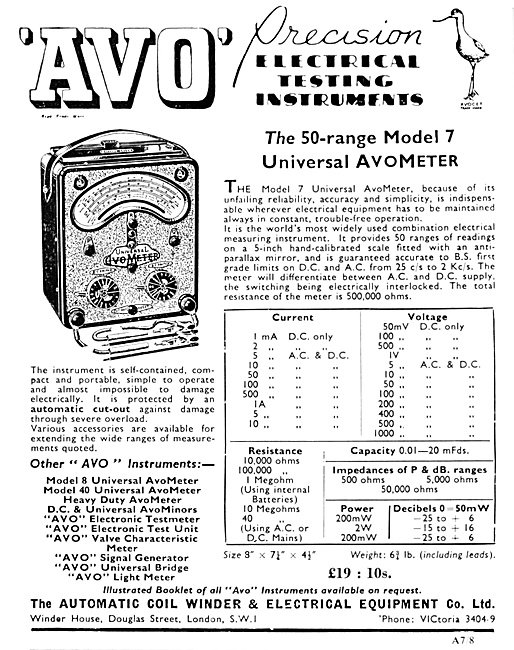 Model 7 Universal AvoMeter 1954                                  