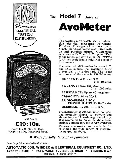 Model 7 AvoMeter 1956                                            